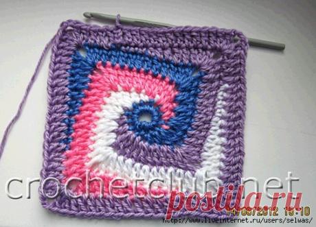 Квадраты со спиральным узором,мастер-класс по фото