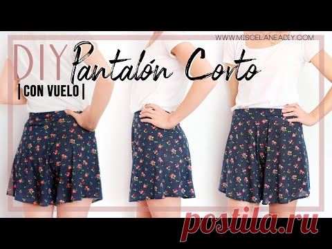 DIY PANTALÓN | Cómo hacer un pantalón corto con vuelo