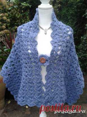 Красивая синяя шаль крючком
Описание: http://prjaga.ru/vyazanie-dlya-zhenshchin/sharf-snud-palantin/krasivaya-sinyaya-shal-kryuchkom