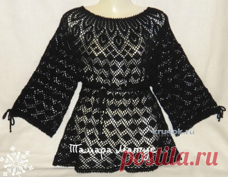 Ажурная туника "Черная орхидея" из категории Интересные идеи – Вязаные идеи, идеи для вязания