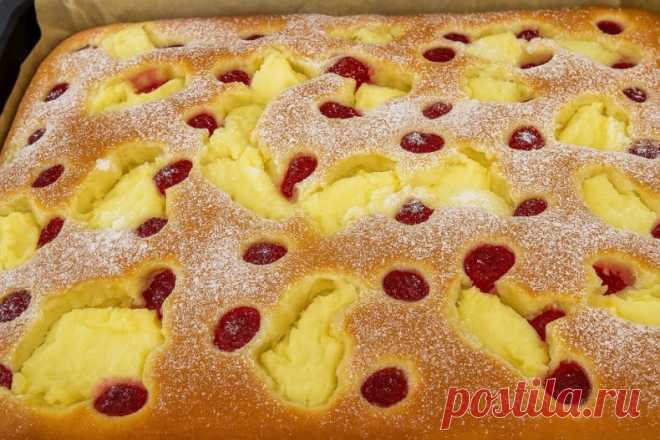 Большой и сочный ягодный пирог К чаю за считанные минуты