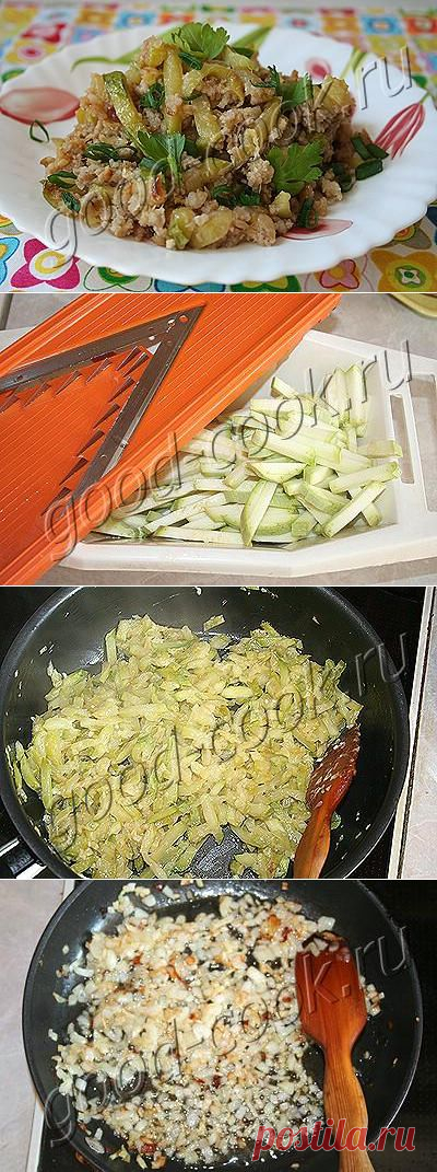 Хорошая кухня - кабачки жареные с мясным фаршем. Кулинарная книга рецептов. Салаты, выпечка.