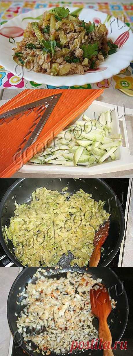 Хорошая кухня - кабачки жареные с мясным фаршем. Кулинарная книга рецептов. Салаты, выпечка.