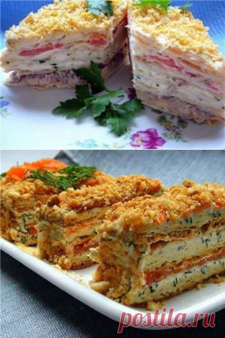Закусочный торт Наполеон