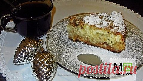 Нежный творожно-яблочный насыпной пирог - кулинарный рецепт. Миллион Меню