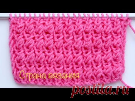 Узоры спицами. Резинка 1х1. Ещё один способ вязания.