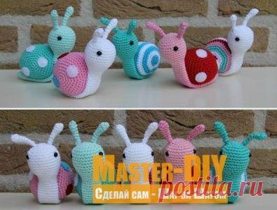 Симпатичные улитки крючком. Амигуруми