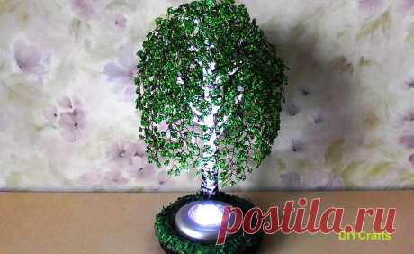 Береза-светильник из бисера. Мастер-класс / DIY MK.Birch lamp from beads.  #Мастеркласс #Birch #lamp #светильник #Handmade #frombeads #избисера #своимируками #DIY #березаизбисера #ручнаяработа