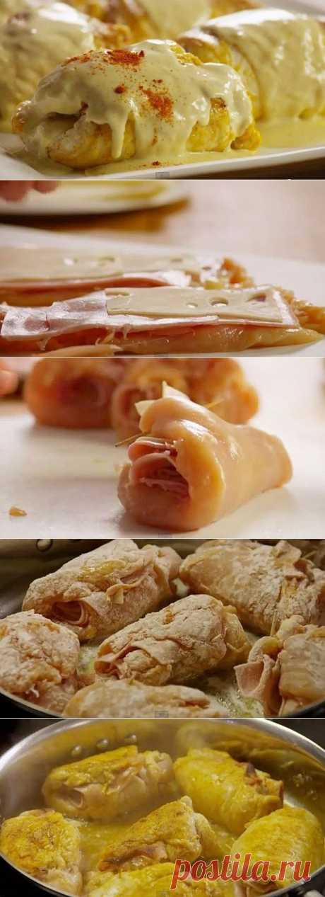 Кордон - блю из куриных грудок | Готовим вместе