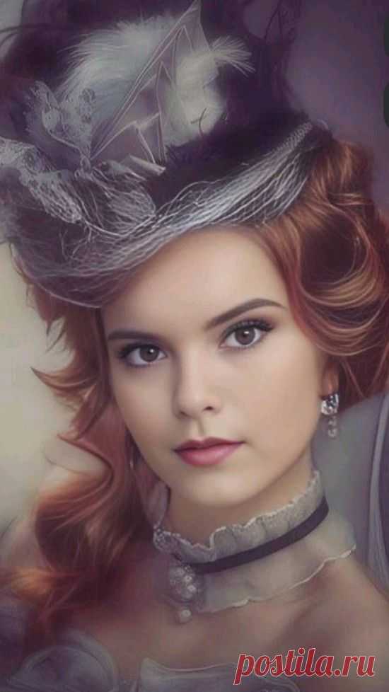 Аристократия, винтаж, волосы, рыжие волосы, леди