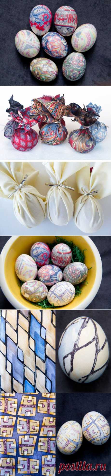 К Пасхе: покраска яиц шёлком.
