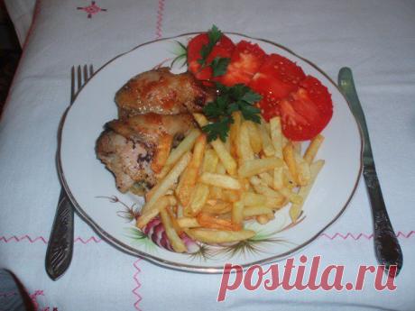 Куриные голени фаршированные грибами.