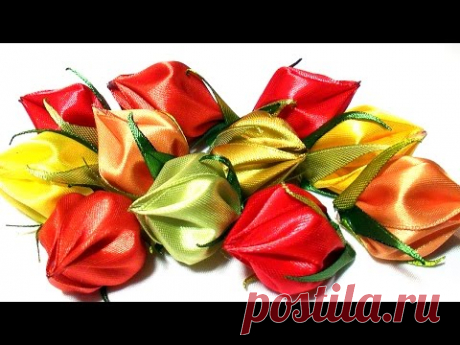 Лепестки для Цветов Канзаши из Ленты 5 см / How to Make Flower Petals / DIY Kanzashi Petal
