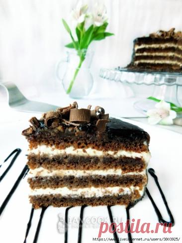 Торт восторг: сметанник шоколадный по вкусу он напоминает шоколадную конфету