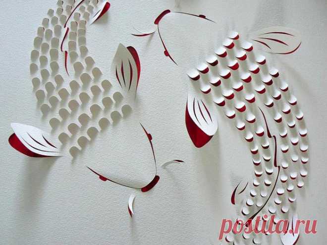 Геометрический paper art от Лизы Родден