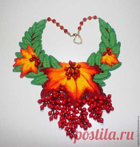 ​Колье из бисера "Осенние краски" — DIYIdeas