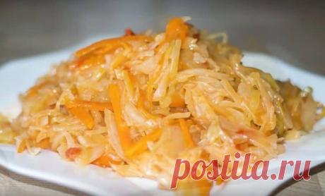 Вкусная тушеная капуста по-деревенски