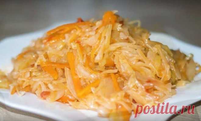 Вкусная тушеная капуста по-деревенски