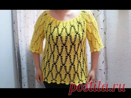 Manga 3/4 para blusa Lourdes - YouTube