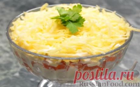 Рецепт: Салат "Вкуснятина по-итальянски" с курицей на RussianFood.com