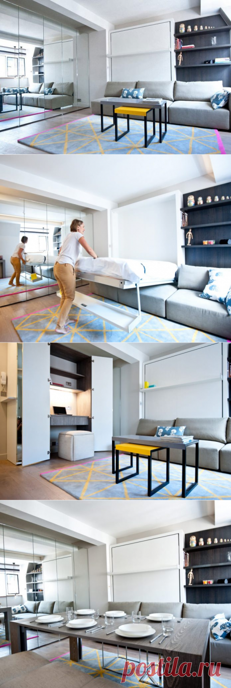 Дизайн интерьера квартиры 25 кв. м.