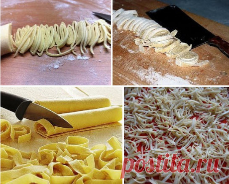 Как сделать домашнюю лапшу: 3 варианта на выбор
№ 1. без воды…
Тесто:
мука – 1 стакан
яйцо – 3 шт.
соль – по вкусу
Муку просеять и насыпать горкой. Сверху сделать углубление. Посолить. Яйца взбить и влить в муку. Тщательно перемешать. Оставить на 30 минут. Тесто раскатать пластом толщиной 2-3 мм. Немного дать подсохнуть и нарезать тонкой лапшой.
№ 2. на молоке…
Тесто : 1 стакан муки; 1 яйцо; 2 столовые ложки молока; соль (одна «хорошая» щепотка)
Муку насыпать на стол или б...