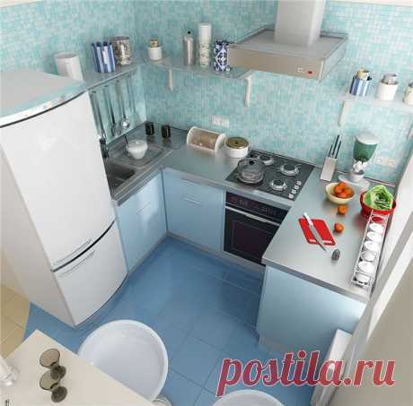 Планировка маленькой кухни.