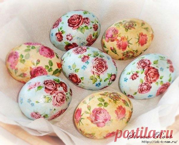 декупаж вареных яиц на крахмале
