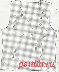 Топ крючком "Стекоза" ...от Let's knit.