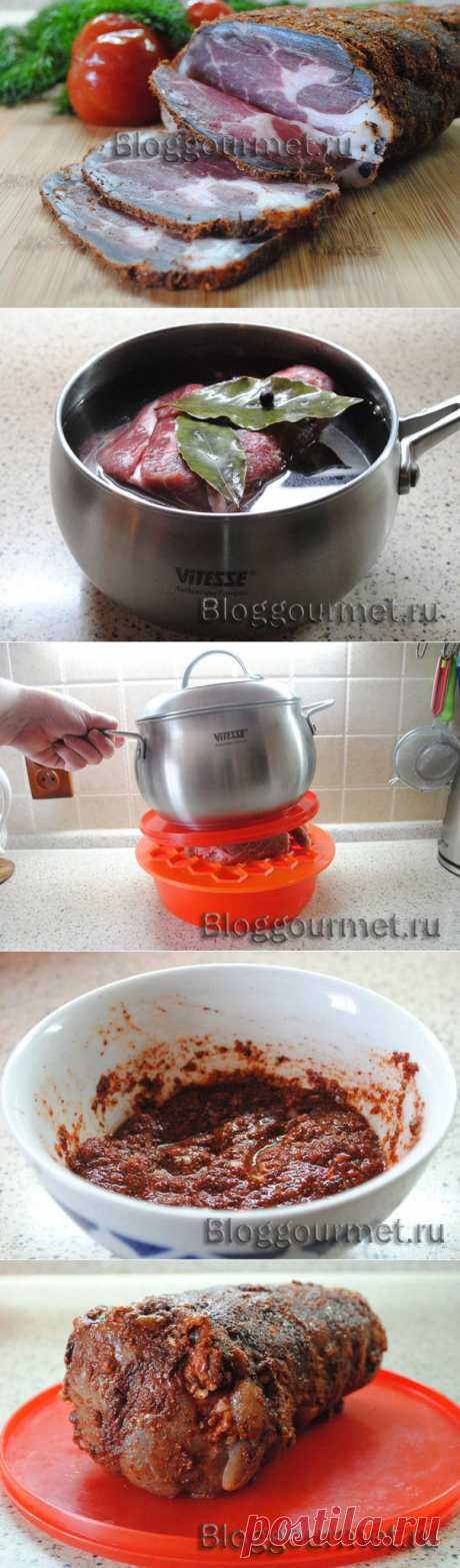 Сыровяленое мясо дома, в холодильнике
