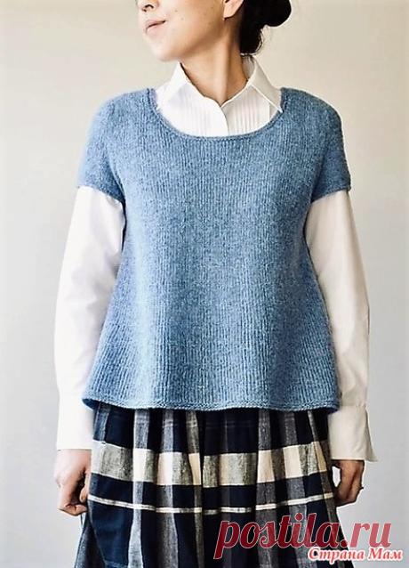 Топ Alice от дизайнера Hiroko Fukatsu. Спицы. - ВЯЗАНАЯ МОДА+ ДЛЯ НЕМОДЕЛЬНЫХ ДАМ - Страна Мам