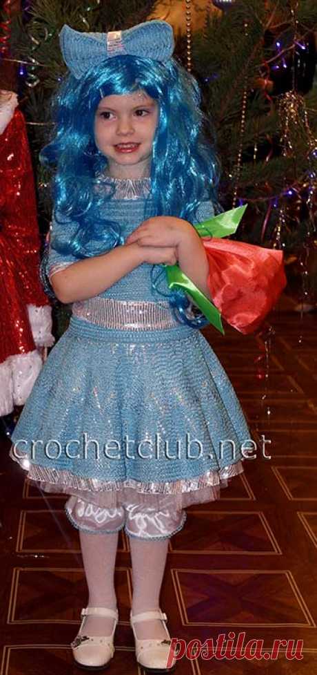 Вязаный карнавальный костюм «Мальвина» - Вязание Крючком. Блог Настика