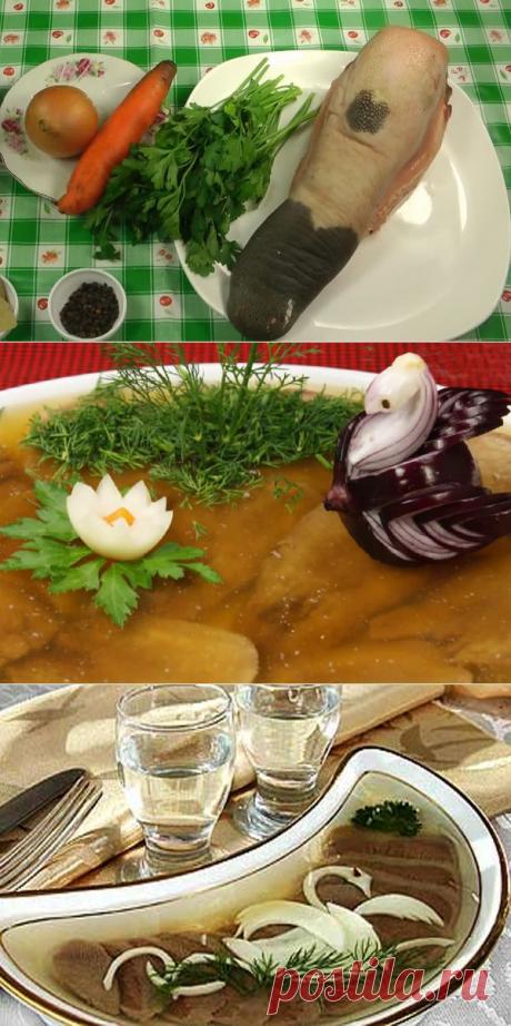 Заливное из говяжьего языка