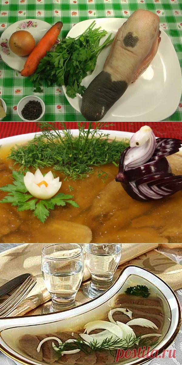 Заливное из говяжьего языка