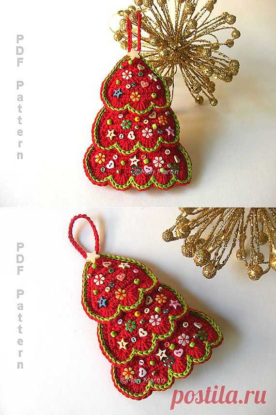 Crochet Christmas Tree Ornament Pattern. Christmas от MariMartin