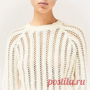 Полупрозрачный джемпер реглан с ажурными дорожками от бренда Rag&Bone… | Вяжем вместе! | Дзен