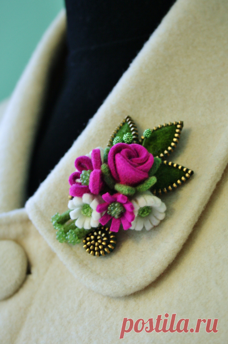 Made with hat felt and brass zipper | Flickr - Photo Sharing!