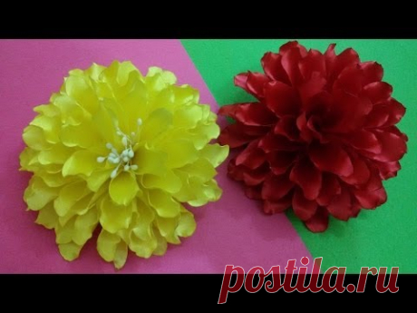 D.I.Y. Satin Dahlia Flower - Tutorial | MyInDulzens