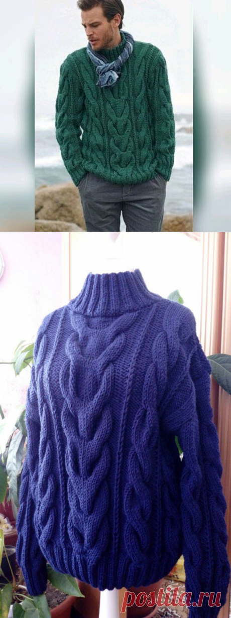 Men's knit sweater Chunky knit men's pullover Irish | Etsy