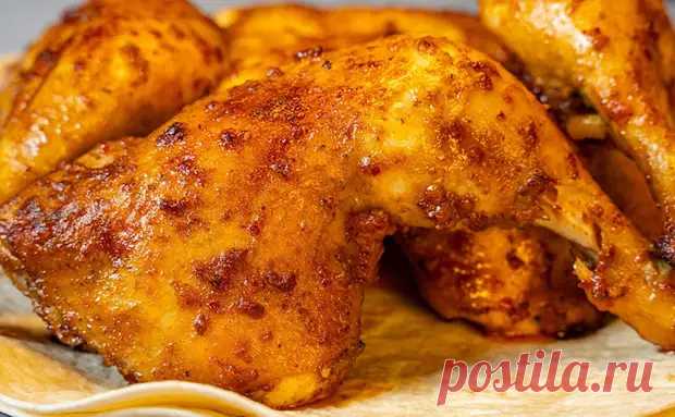 Куриные окорочка по-кавказски. С добавкой одного ингредиента получится вкуснее цыпленка тапака