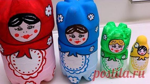 Матрешка из пластиковой бутылки. Мастер-класс
