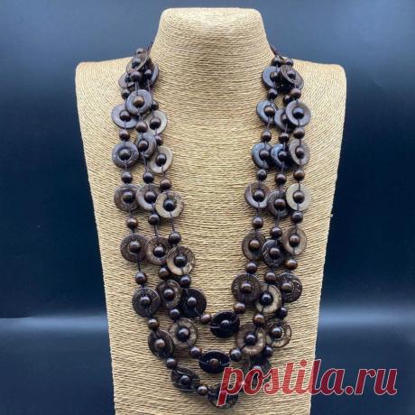 Купить Винтажный многослойный цветной нагрудник, бусины, деревянное ожерелье, кулон, ожерелье, этнические таможенные украшения на шею | Joom