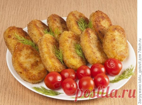 Картофельные котлеты с рисом и грибами. Рецепт