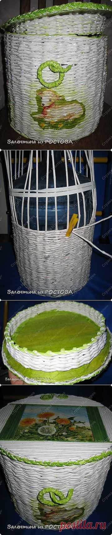 плетеная корзина +МК крышки с бортиком | Страна Мастеров