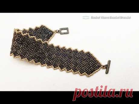 Basket Weave Beaded Bracelet. Beading Tutorials. Beads Jewelry Making. Handmade.