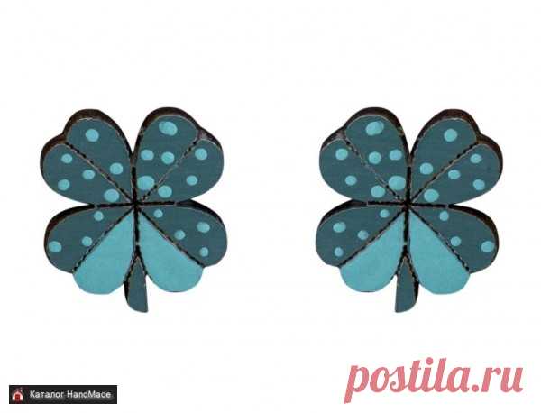 Серьги 'Клевер' ручной работы купить в Минске и Беларуси, цены на HandMade