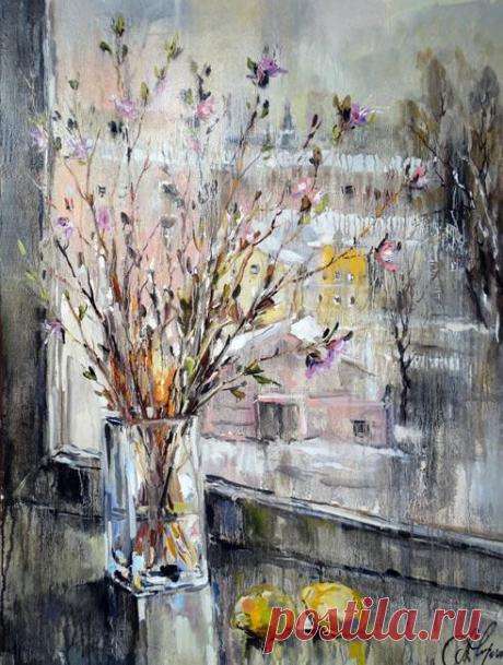Зимнее окно. Картины художника. Чарина  Анатольевна. Художники. Картины, картинная галерея, продажа картин