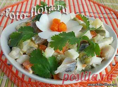 Салат с селедкой  праздничный!  Рецепты вкусных салатов с фото