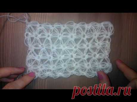 Узор крючком для Шарфа Ажурный Мохер Crochet Kid Mohair scarf