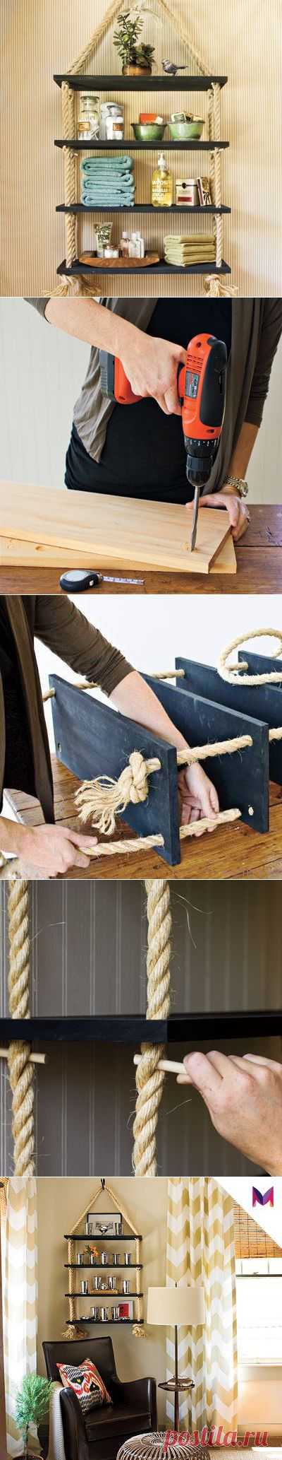 Подвесной стеллаж для дома своими руками | Хитрости жизни